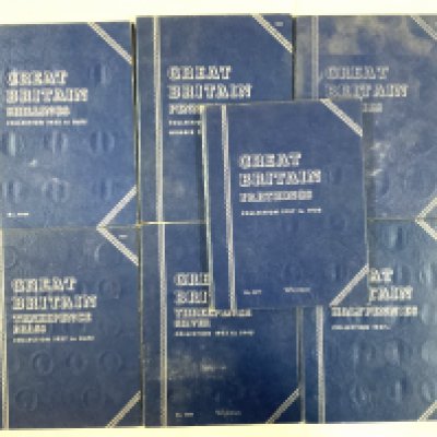 7 Whitman Great Britain coin folders.