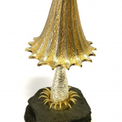 CHRISTOPHER NIGEL LAWRENCE : A silver and silver-gilt novelty surprise Christmas mushroom, London 1982, limited edition numbered 4 of 250,