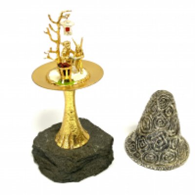 CHRISTOPHER NIGEL LAWRENCE, A silver and silver-gilt novelty surprise Christmas mushroom, London 1982.