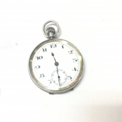 A gents silver case pocket watch