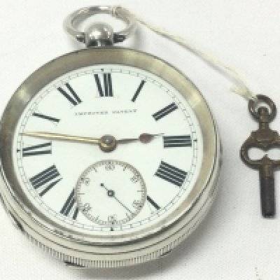A gents oversized silver cased pocket watch