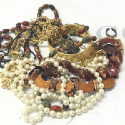 A box of costume jewellery