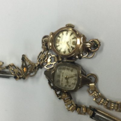 Two rolled gold wrist watches.