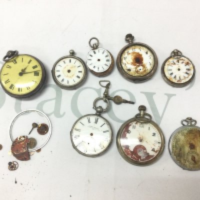 A collection of silver cased and other pocket watches , spares etc. postage category B