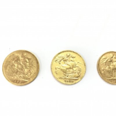 Three full sovereign 2 x 1888 and a 1890. Postage A