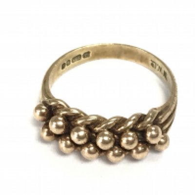 A 9ct gold keepers ring size M and 3.79 Postage A