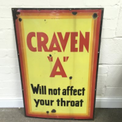 A Craven A enamel sign24 x 36 inches approximately