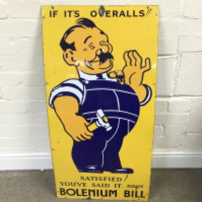 Enamel sign - Bolenium Bill 36x18 inches