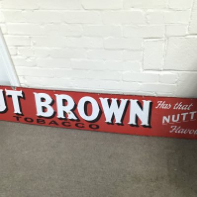 A NUT BROWN TOBACCO 'HAS THAT NUTTY FLAVOUR&lsquo;72 x 12 inches approximately