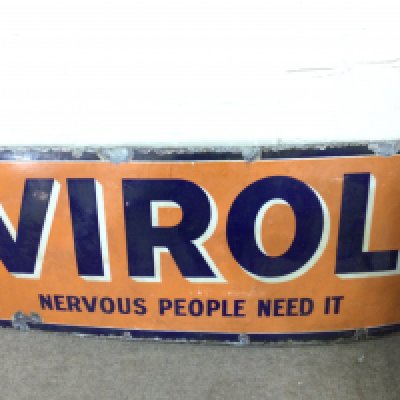 Enamel sign Virol Nervous People 48 x 21 approximately