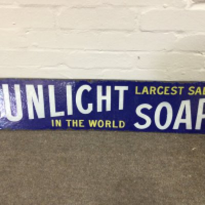 Sunlight soap enamel sign 36 x 8 inches approximately