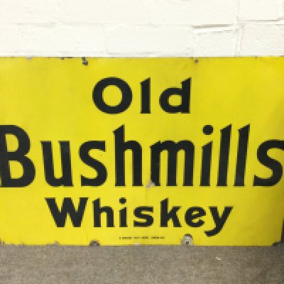 Old Bushmills Whiskey Sign 36 x 24 inches approximately