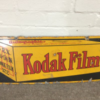 KODAK AUTOGRAPHIC FILM ENAMEL SIGN 25 x 11 inches approximately