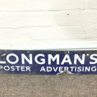 Longmans poster advertising sign 20 x 5 inches approximately