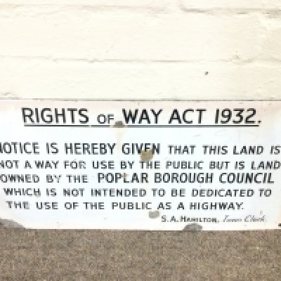 Public rights or way sign. 10 x 21 inches