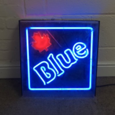 Labatt Blue Beer Neon Sign. 18 x 19 approximately