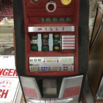 Mills 10p High Top Slot Machine Circa 1940 16 x 26 x 16 inches approximately