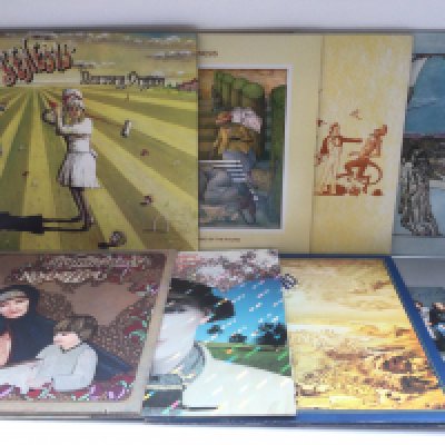 Sixteen prog rock LPs by various artists including Genesis, Renaissance, Marillion and others.
