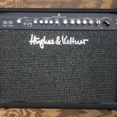 A Hughes & Kettner Switchblade 100 amplifier together with an FSM 432 multi program footswitch.