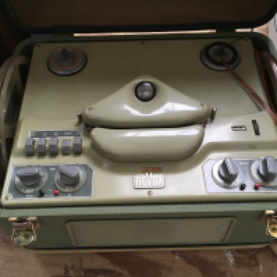 A vintage Revox reel to reel player.