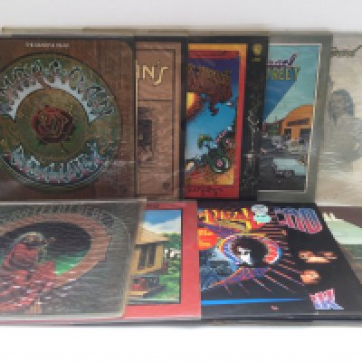 Ten Grateful Dead LPs comprising 'American Beauty', 'Blues For Allah', 'Terrapin Station' and others.