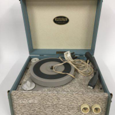 A Dansette Popular portable record player.