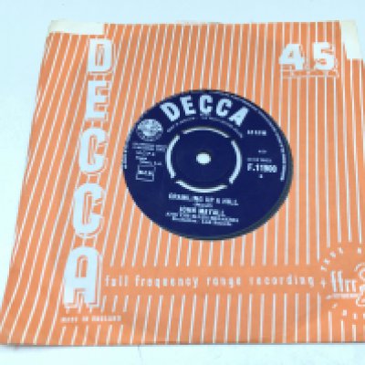 A rare John Mayall 7" single 'Crawling Up A Hill' b/w 'Mr James'. Ex.