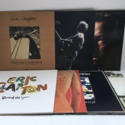 Seven Eric Clapton LPs comprising 'Behind The Sun', 'There's One In Every Crowd' and others.