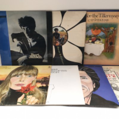 Fifteen folk and singer songwriter LPs by various artists including Bert Jansch, Joni Mitchell, Leonard Cohen and others.