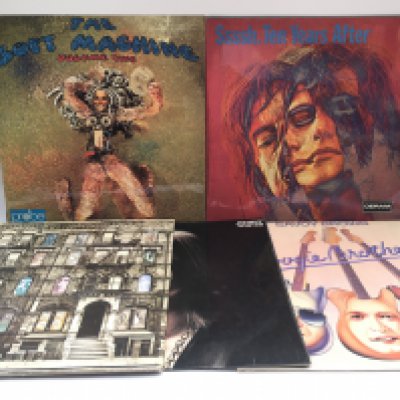 Five rock LPs comprising early UK pressings of Ten Years After, The Soft Machine and others.