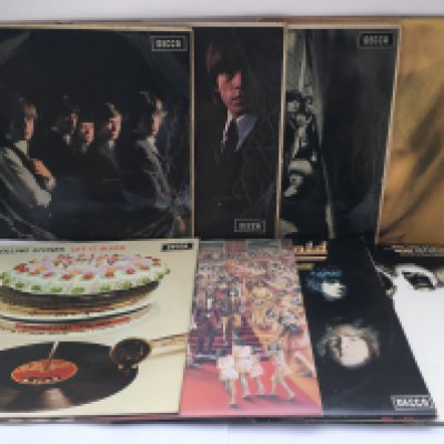 Eight Rolling Stones LPs comprising early UK pressings of the self titled debut, 'Let It Bleed', 'Out Of Our Heads' and others.