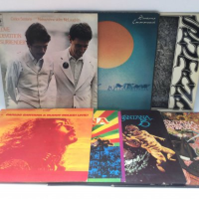 Seven Santana LPs comprising 'Abraxas', 'Santana 3', 'Caravanserai' and others. Includes foreign pressings.