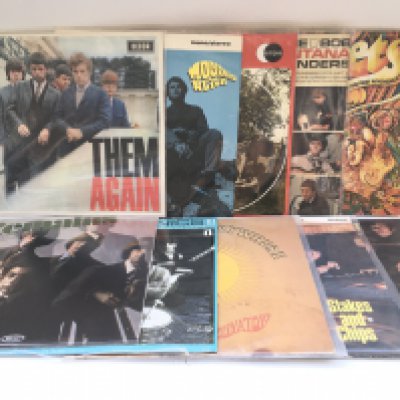 A box of 1960s rock and pop LPs by various artists including Them, The Rolling Stones, The Roulettes and many more. Includes original and 180g reissues.