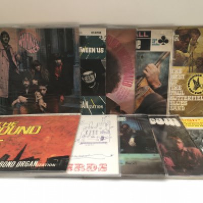 Ten 1960s British blues rock LPs by various artists including Cream, John Mayall, Yardbirds and others. Includes both original pressings and later reissues.
