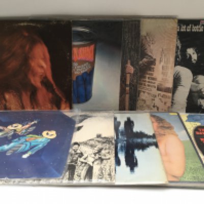 Ten blues rock LPS by various artists including Traffic, Chicken Shack, Janis Joplin and others.