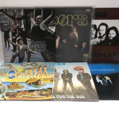 Six LPs by The Doors comprising 'Strange Days', 'The Soft Parade' and others.