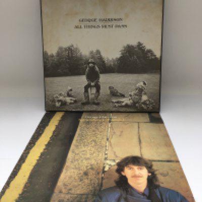 Two George Harrison LPs comprising 'All Things Must Pass' and 'Somewhere In England'.