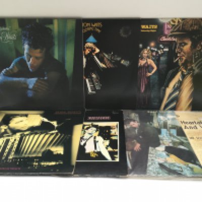 Seven Tom Waits LPs including both original and 180g pressings.