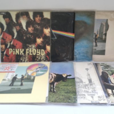 Eight Pink Floyd LPs comprising a Japanese pressing of 'Wish You Were Here', 'Piper At The Gates Of Dawn', 'Ummagumma' and others.