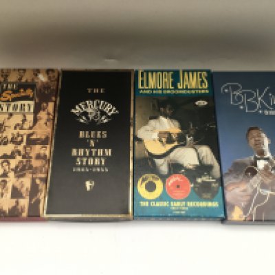 Four blues CD long box sets.