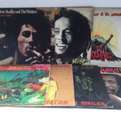 Twelve reggae LPs by various artists including Bob Marley, Gregory Isaacs, Burning Spear and others.