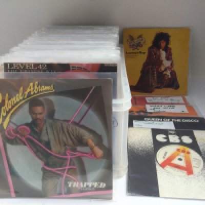 Two boxes of approx 250 soul, funk and disco 7" singles by various artists including Prince, Roy Ayers, Stanley Clarke, Rick James and many more.