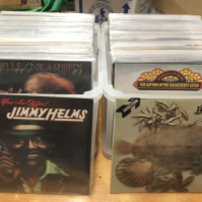 Two boxes of soul, funk and disco LPs by various artists including Earth, Wind & Fire, Al Green, Koop & The Gang and many more.
