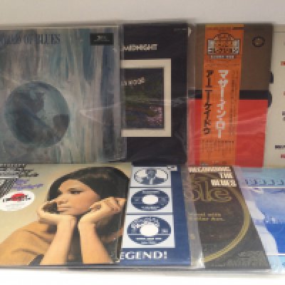 Two bags containing 17 blues and soul LPs by various artists including some Japanese import pressings.