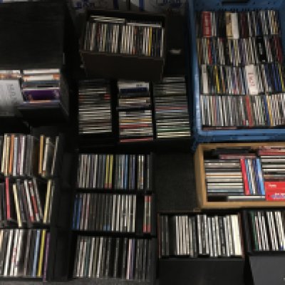 A large collection of CDs by various artists.