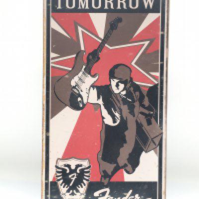 A tin plate Fender advertising sign, approx 29.5cm x 59.5cm.