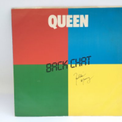 A Freddie Mercury signed 'Back Chat' 12" single with COA.