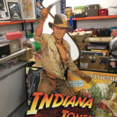 An Indiana Jones standee, approx height 178cm.