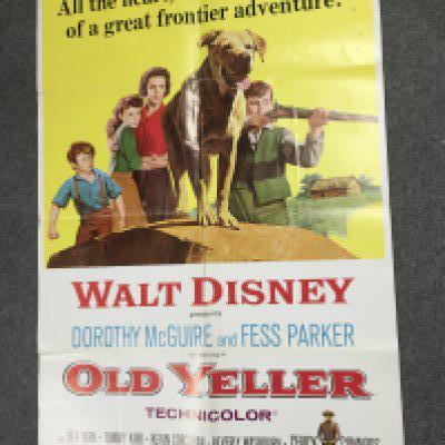 Seven film posters comprising Old Yeller, Run Wild Run Free, The Sheep Has 5 Legs, Susie Steps Out, Bundle Of Joy, Too Young To Kiss and Taffy And The Jungle Hunter. All folded with various condition issues.