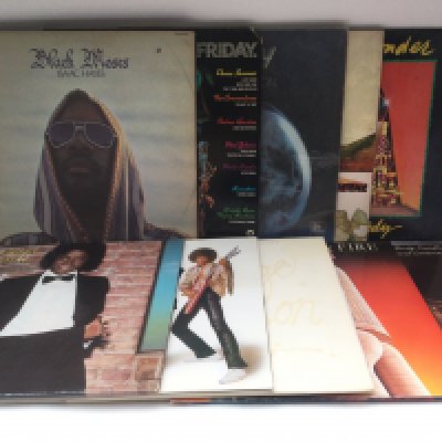 Ten funk and soul LPs by various artists including Isaac Hayes, Stevie Wonder, Smokey Robinson and others.